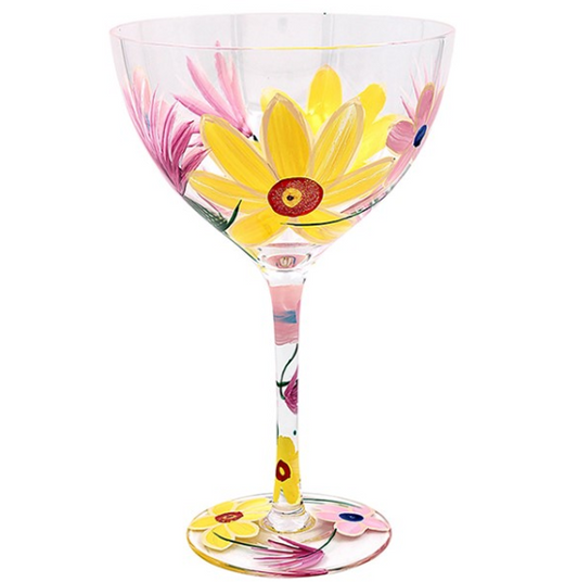Hand Painted Cocktail Glass