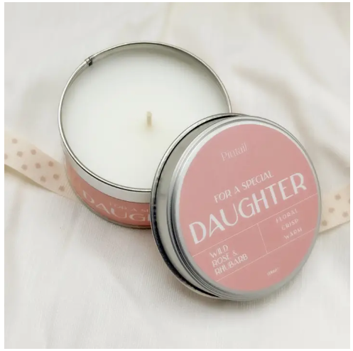 "For A Special Daughter" Wild Rose and Rhubarb Occasion Candle