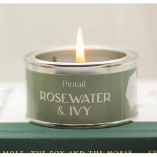 Rosewater and Ivy Paint Pot Candle