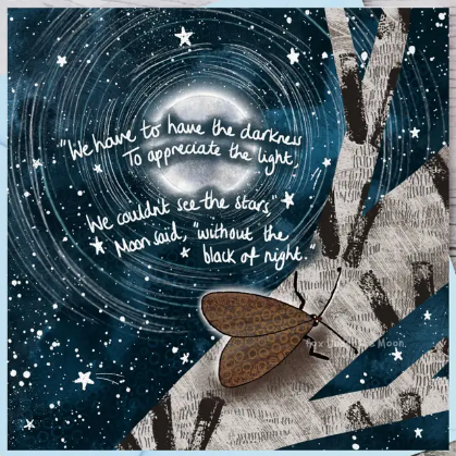 Fox Under The Moon Card - CF06 Darkness