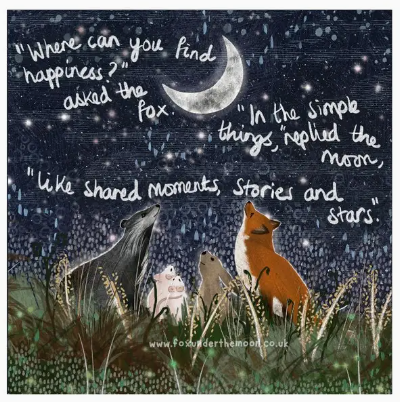 Fox Under The Moon Card - C2206 Simple Things