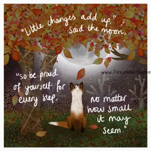 Fox Under The Moon Card - C2301 Changes