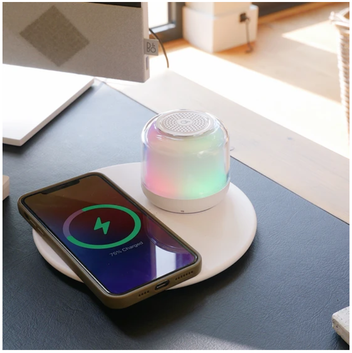 Charge and Play - Wireless Charger and Bluetooth Speaker