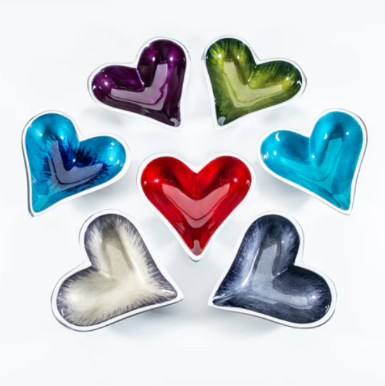 Tilnar Art Aluminium Collection - Heart Dish Extra Small Aqua