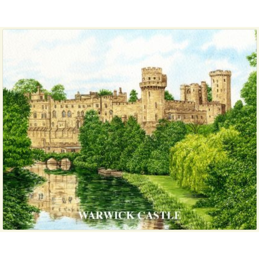 Warwick Castle Wooden Coaster