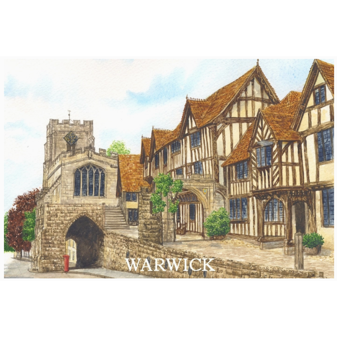 Acrylic Fridge Magnet Of Lord Leycester Hospital, Warwick
