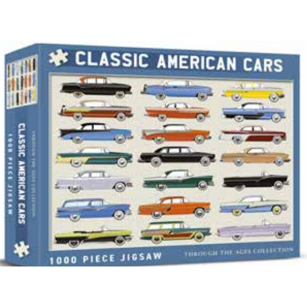 Through The Ages Classic American Cars 1000 Piece Jigsaw