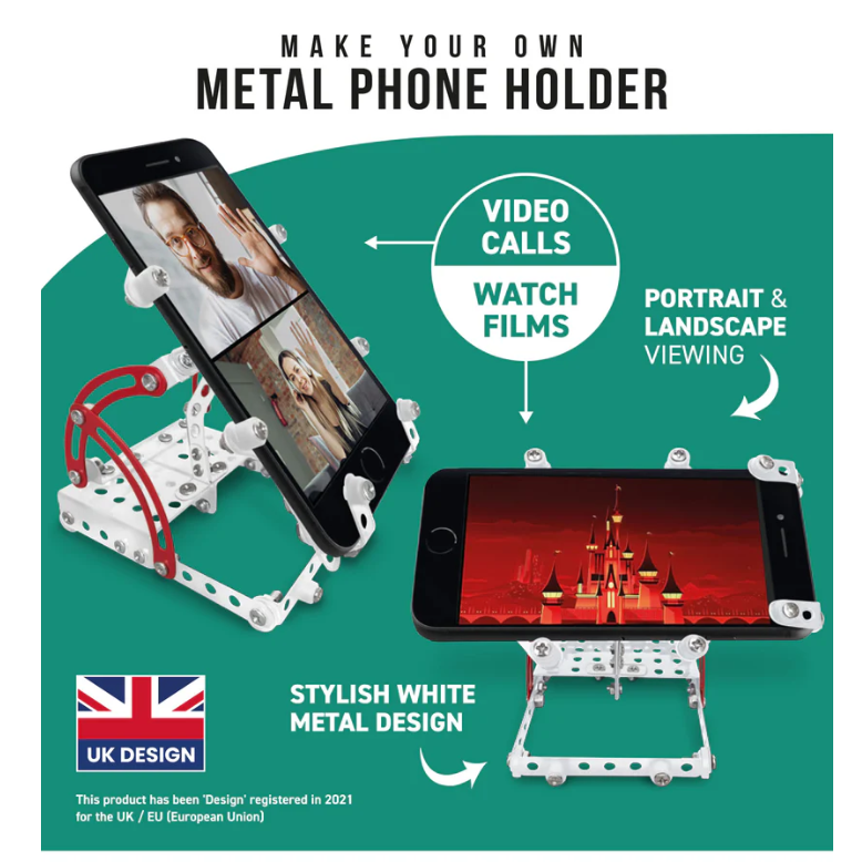 Make Your Own White Metal Phone Holder Construction Kit