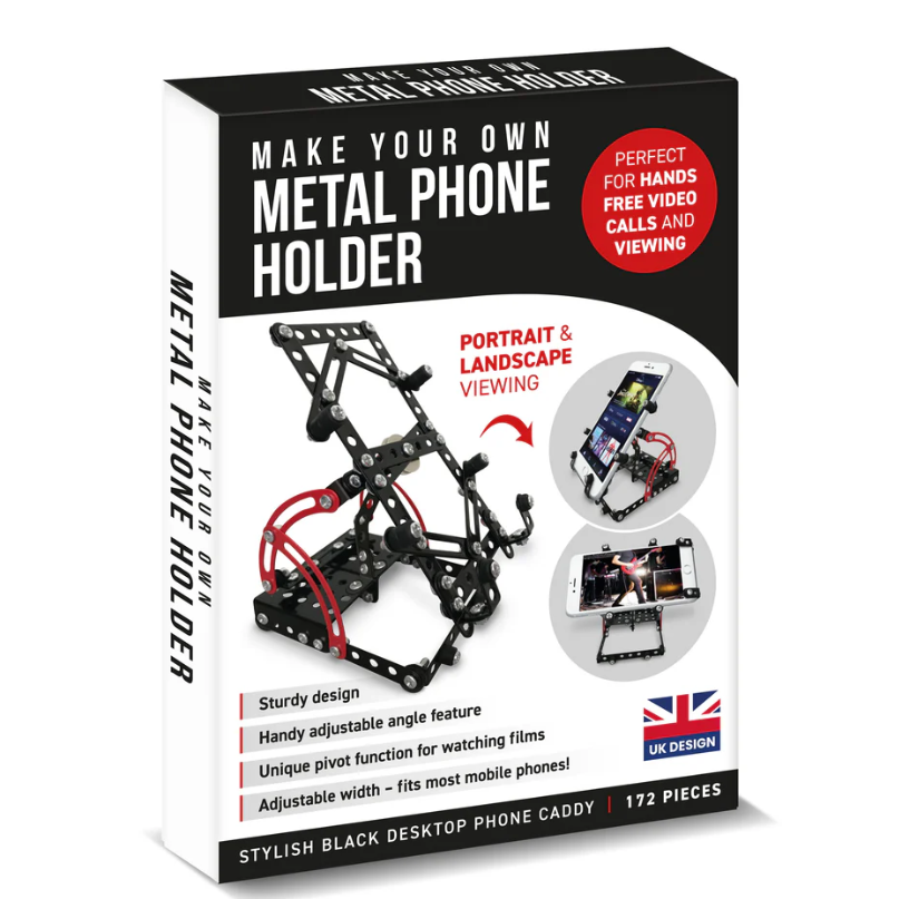 Make Your Own Black Metal Phone Holder Construction Kit
