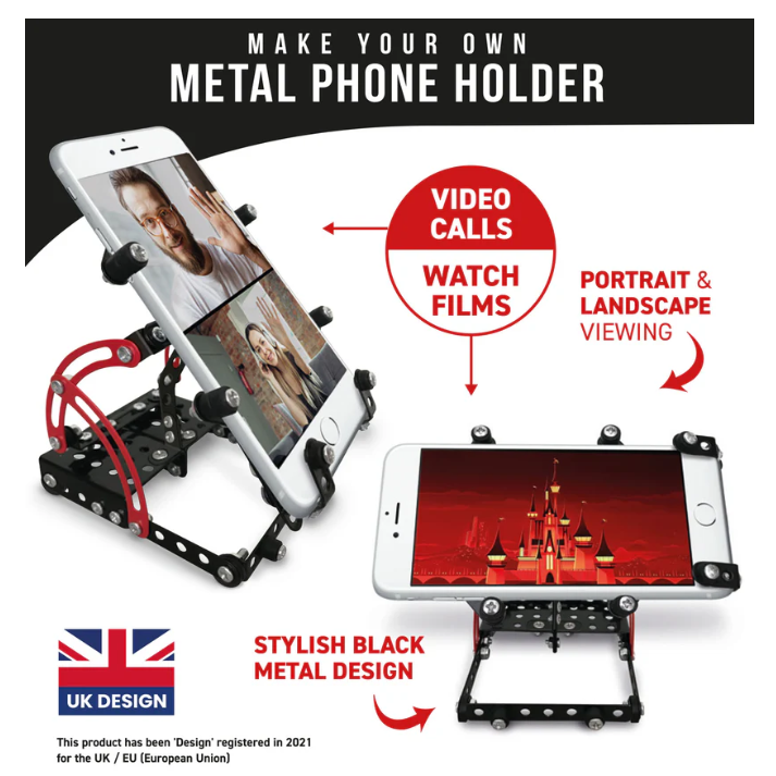 Make Your Own Black Metal Phone Holder Construction Kit