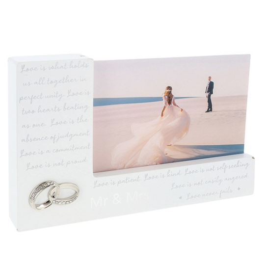 Modern Script Wedding Photo Frame