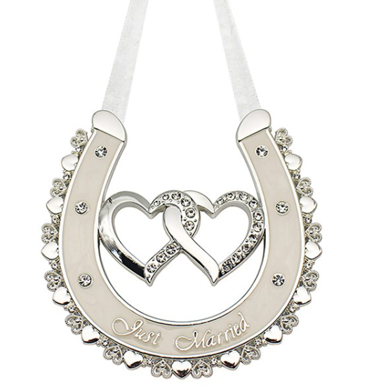 Just Married Wedding Horseshoe