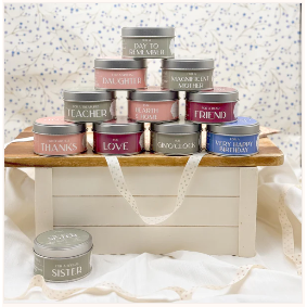 "For A Very Happy Birthday" Fresh Linen Candle