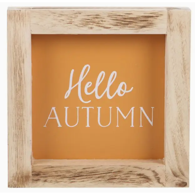 Hello Autumn Wooden Frame Sign