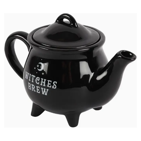 Witches Brew Black Ceramic Tea Pot