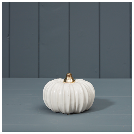 Small White Ceramic Pumpkin
