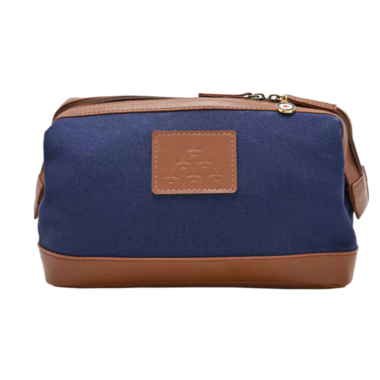 Red Arrows Canvas and Faux Leather Wash Bag