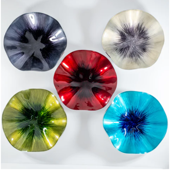 Tilnar Art Aluminium Collection - Poppy Bowl Medium Brushed Silver