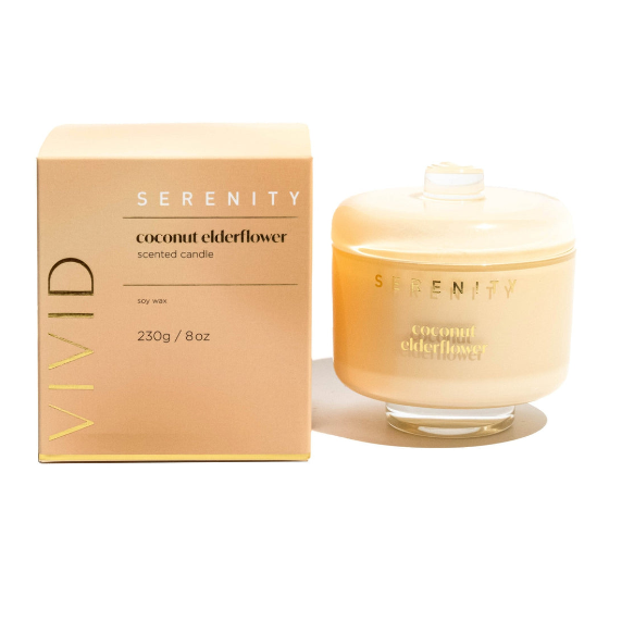 Vivid Coconut Elderflower Candle