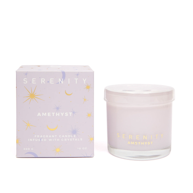 Serenity Crystal De-Stress & Amethyst Candle