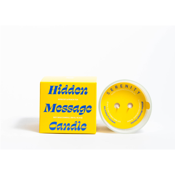 Serenity Apricot and Peach Tea Hidden Message Candle