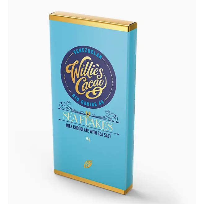 Willie's Cacao Seaflakes Chocolate Bar 26g