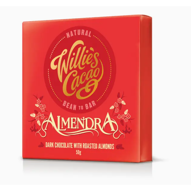 Willie's Cacao Almendra Dark Chocolate Sur Del Lago