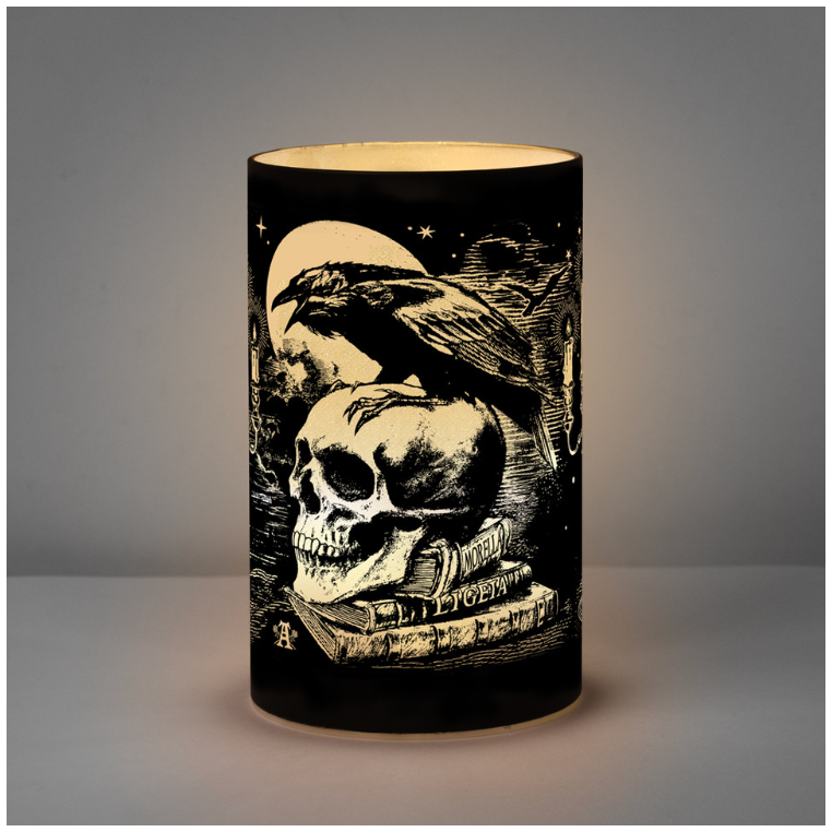 Poe's Raven Glass LED Light