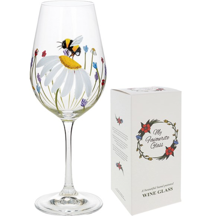 My Favourite Glass Bee Garden Wine Glass