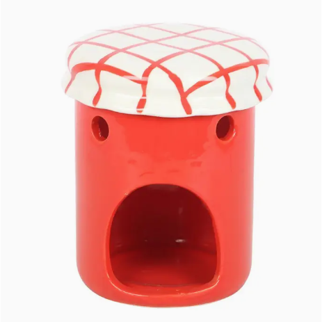 Ceramic Strawberry Jam Jar Oil and Waxmelt Warmer