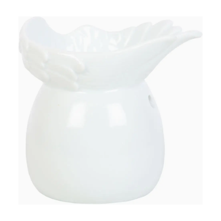 Ceramic White Angel Wing Oil and Waxmelt Burner