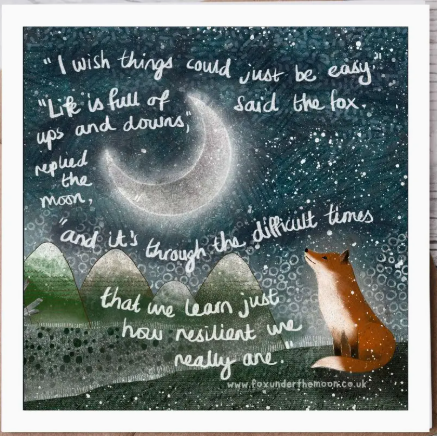 Fox Under The Moon Card - C2212 Resilient