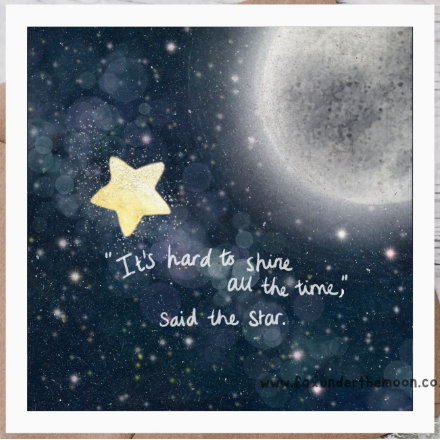 Fox Under The Moon Card - C2309 Star