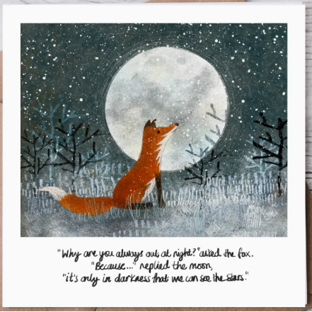 Fox Under The Moon Card - C19 To See The Stars