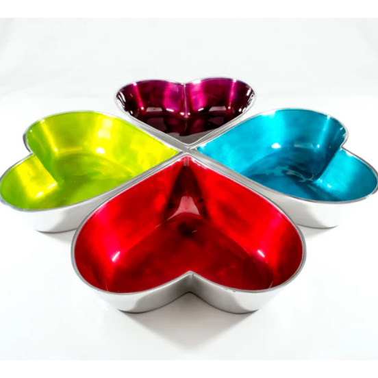 Tilnar Art Aluminium Collection - Heart Bowl Aqua