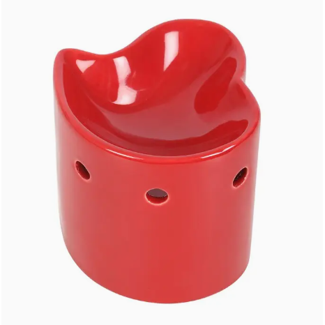 Red Heart Shaped Oil and Waxmelt Burner