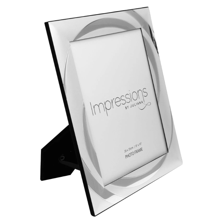 2 Tone Silver Plated Swirl Design Photo Frame