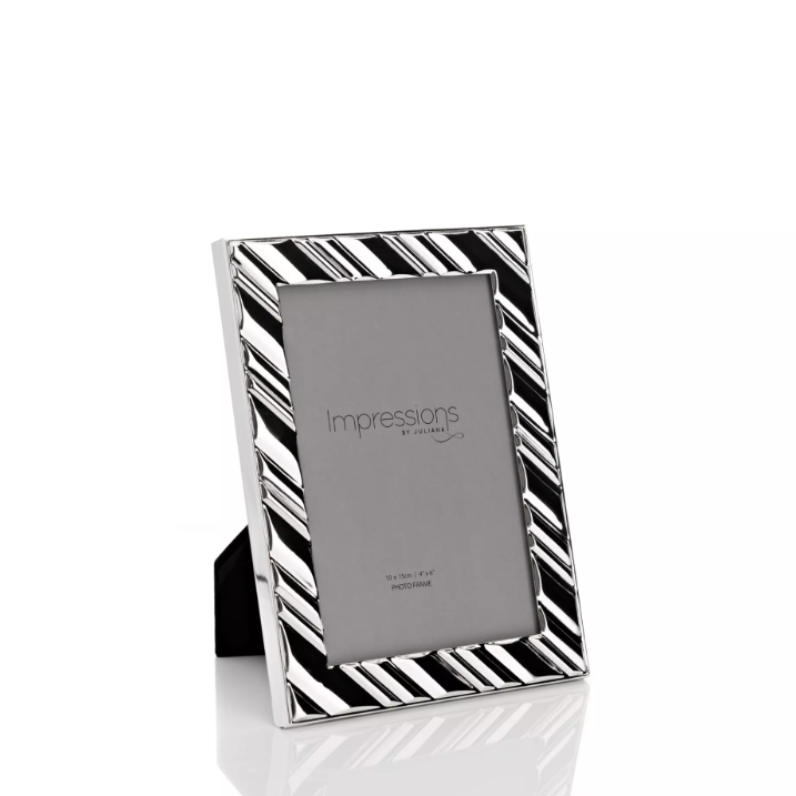 Textured Silver Plated Photo Frame