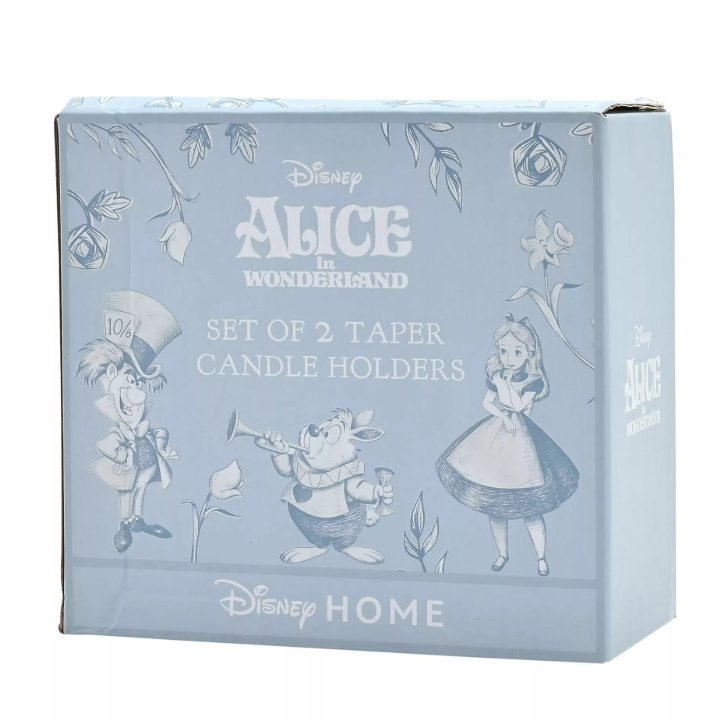 Disney Alice In Wonderland Ceramic Taper Candle Holders