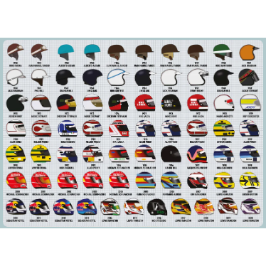Grand Prix Driver Helmets 1000 Piece Jigsaw