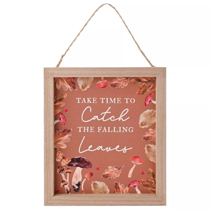 Catch The Falling Leaves Hanging Plaque