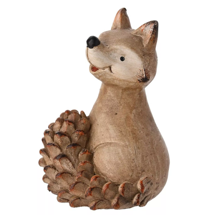 Wood Effect Resin Fox