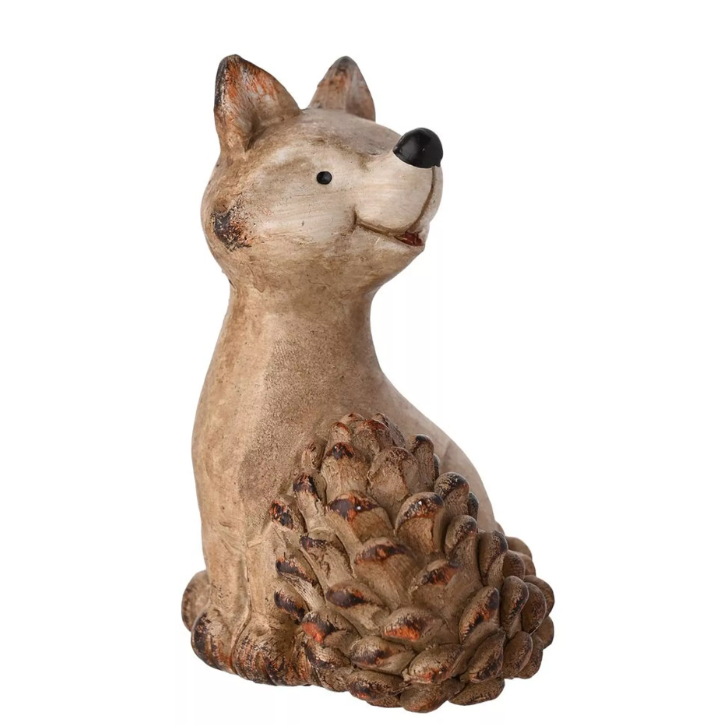Wood Effect Resin Fox