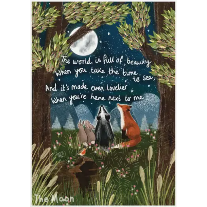 Fox Under The Moon Print - P2403 Next To Me