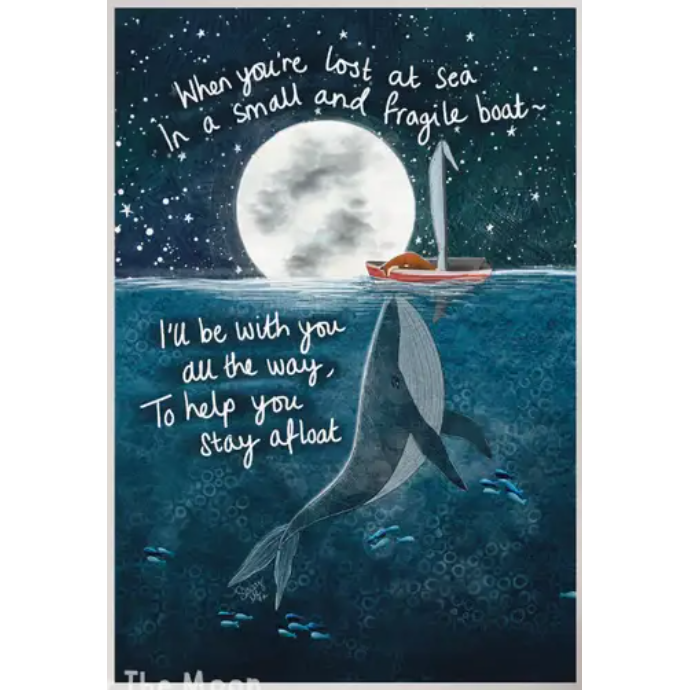 Fox Under The Moon Print - P2407 Stay Afloat
