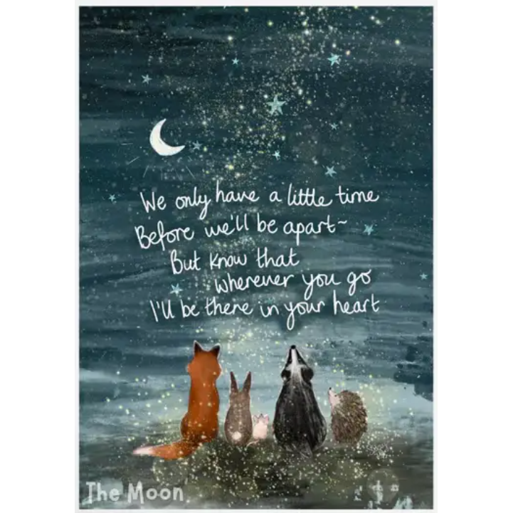 Fox Under The Moon Print - P2411 Where Ever You Go