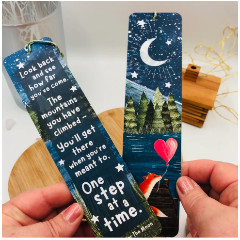 Fox Under The Moon - One Step At A Time Bookmark