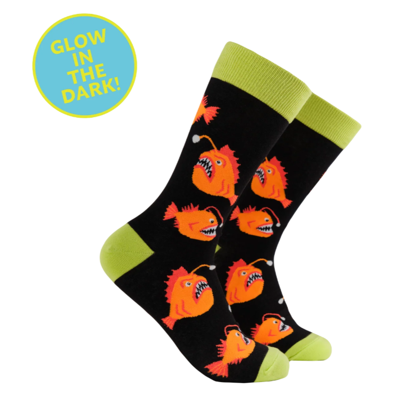 Socktopus Mens Angler Fish Socks - Ankler - Black #