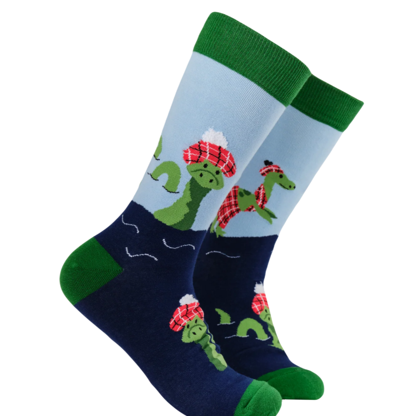 Socktopus Mens Loch Ness Monster - Nessie - Blue #