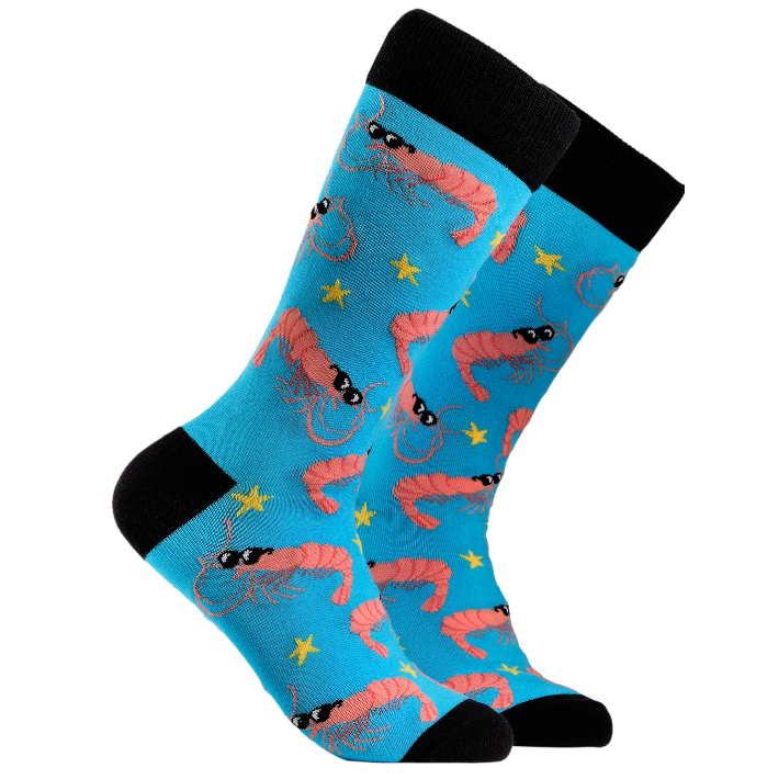 Socktopus Ladies Prawn Socks - Prawnstar - Blue